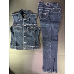 Vintage Fubu The Collection Jean Suit Women's - Jacket L - Jeans - W 11/12 - Y2K